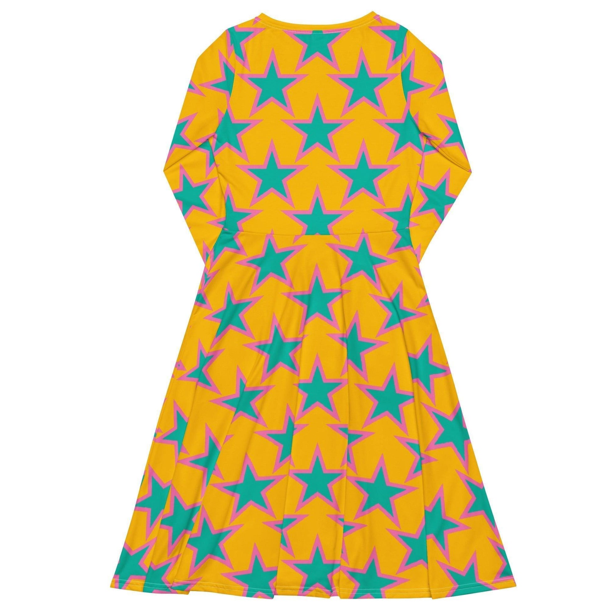 ELLIE STAR yellow - Midi Dress With Pockets | SHALMIAK