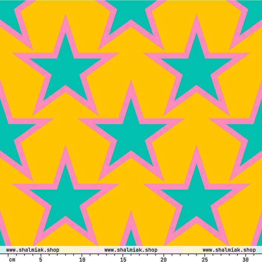 Fabric - ELLIE STAR yellow - Classic stars print