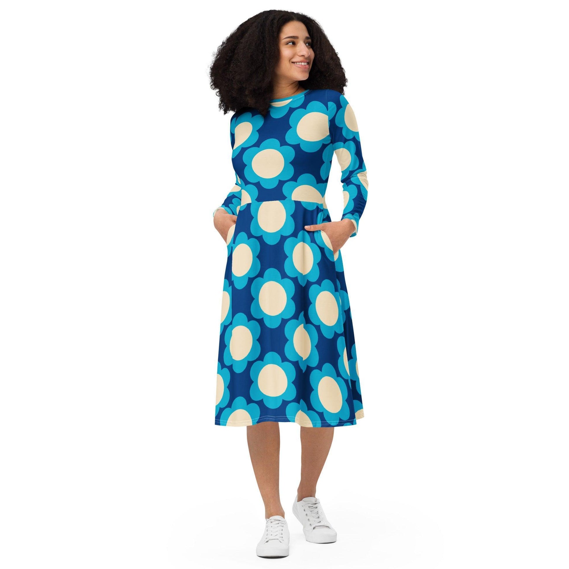 ELLIE blue - Midi Dress With Pockets