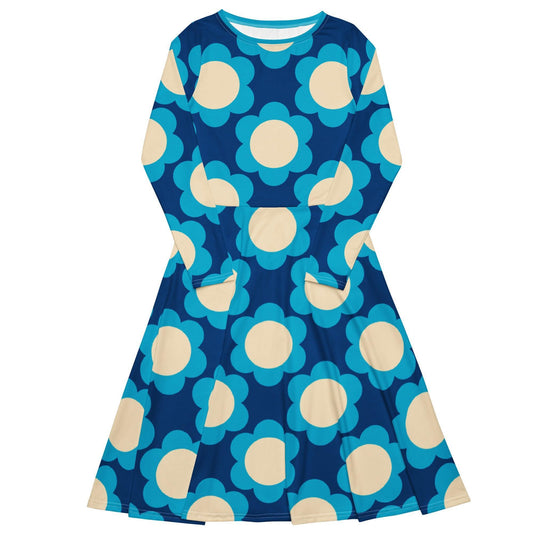 ELLIE blue - Midi Dress With Pockets | SHALMIAK