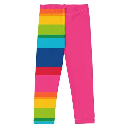 ELLIE rainbow stripe pink - Kids' Leggings | SHALMIAK