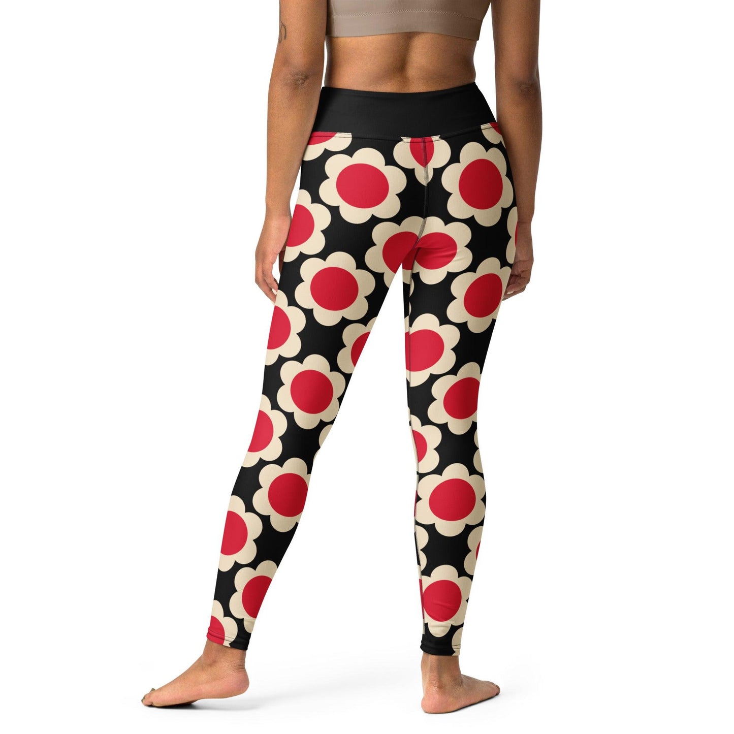 ELLIE red black -2- Yoga Leggings | SHALMIAK