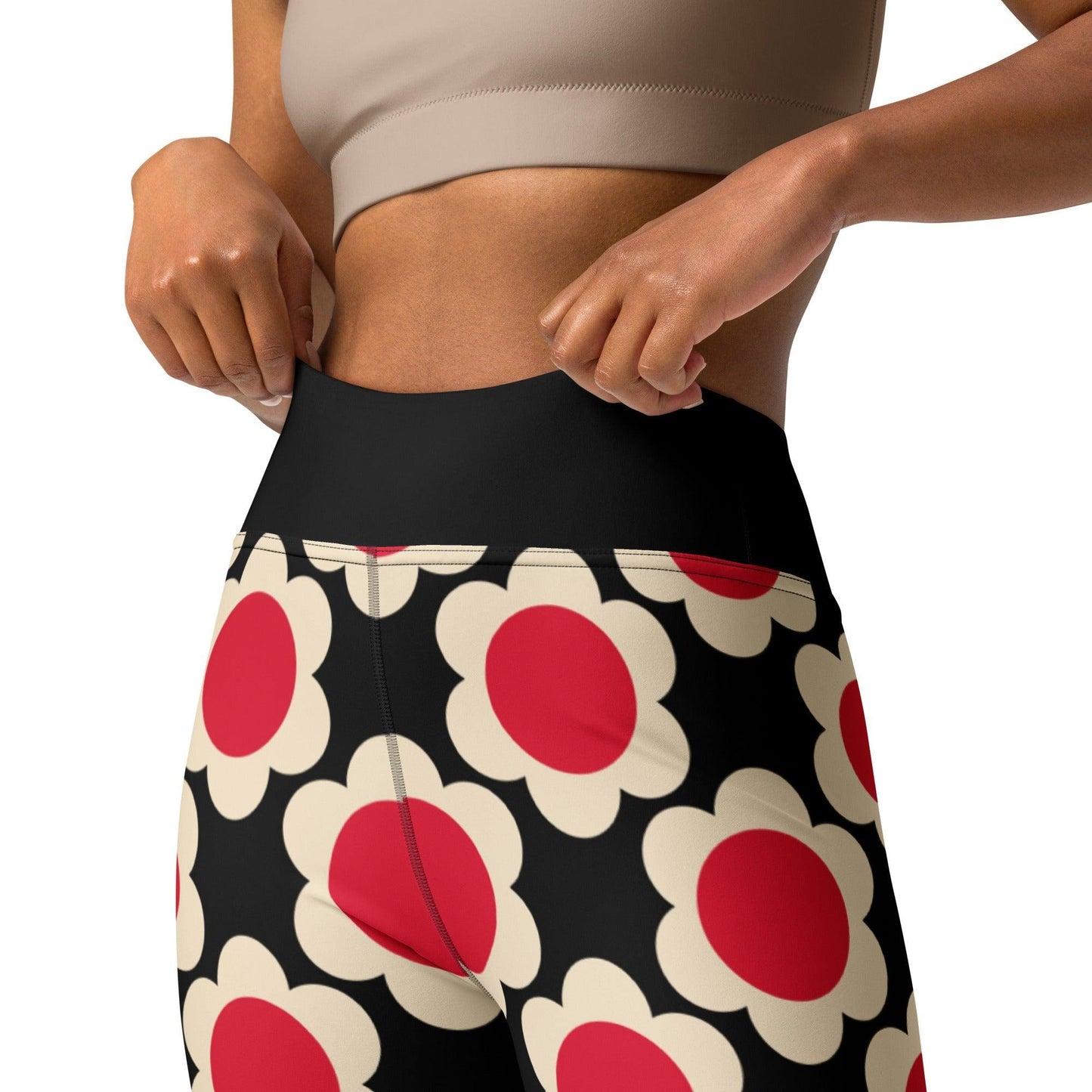 ELLIE red black -2- Yoga Leggings | SHALMIAK