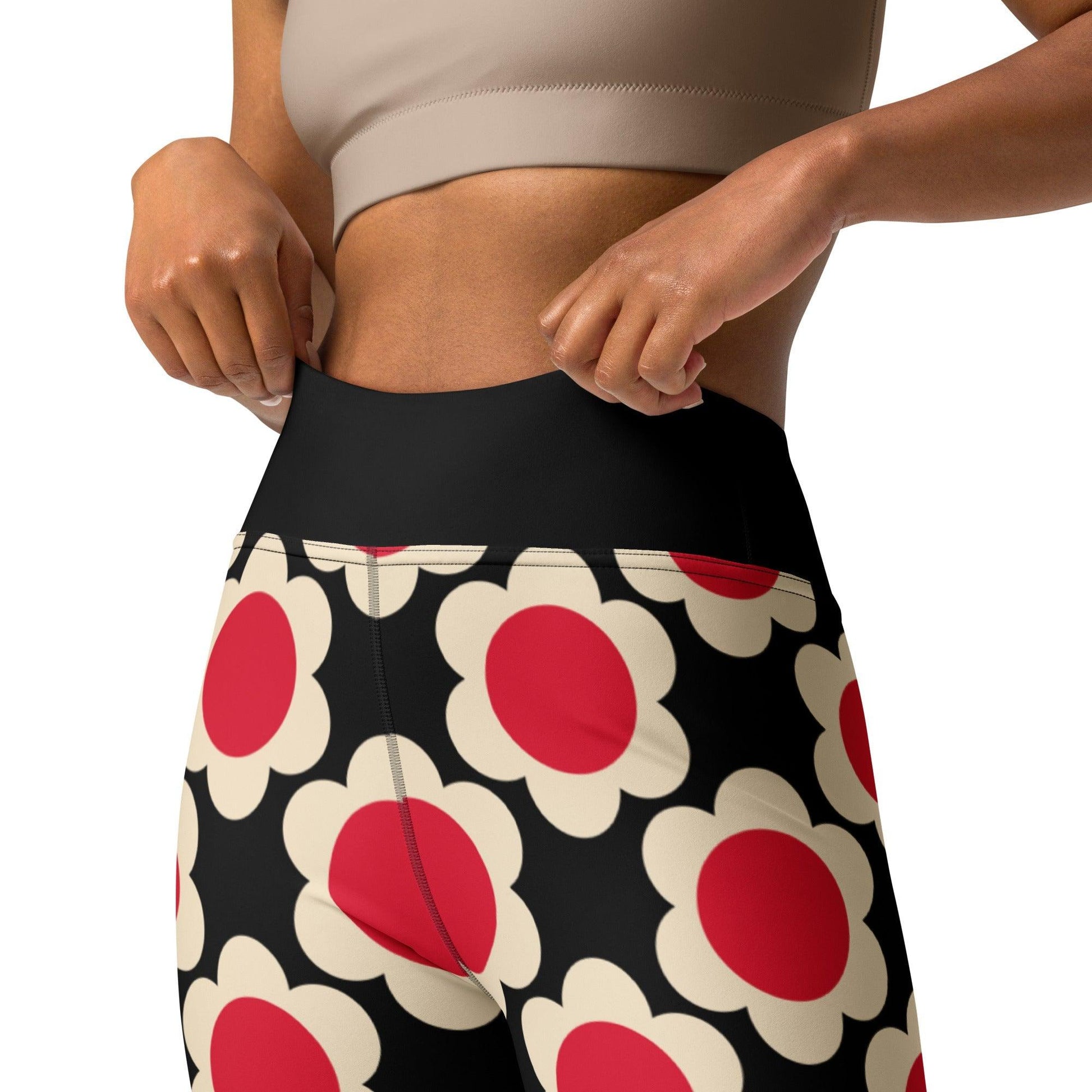 ELLIE red black -2- Yoga Leggings | SHALMIAK