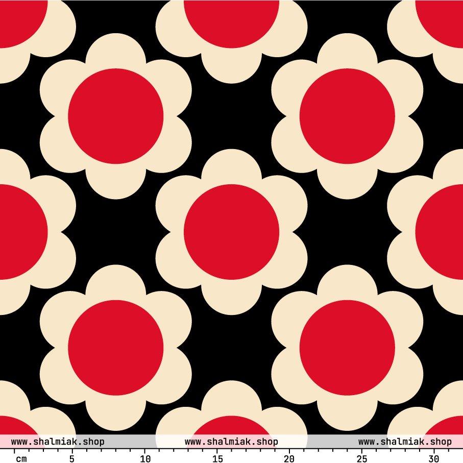 Fabric - ELLIE red black