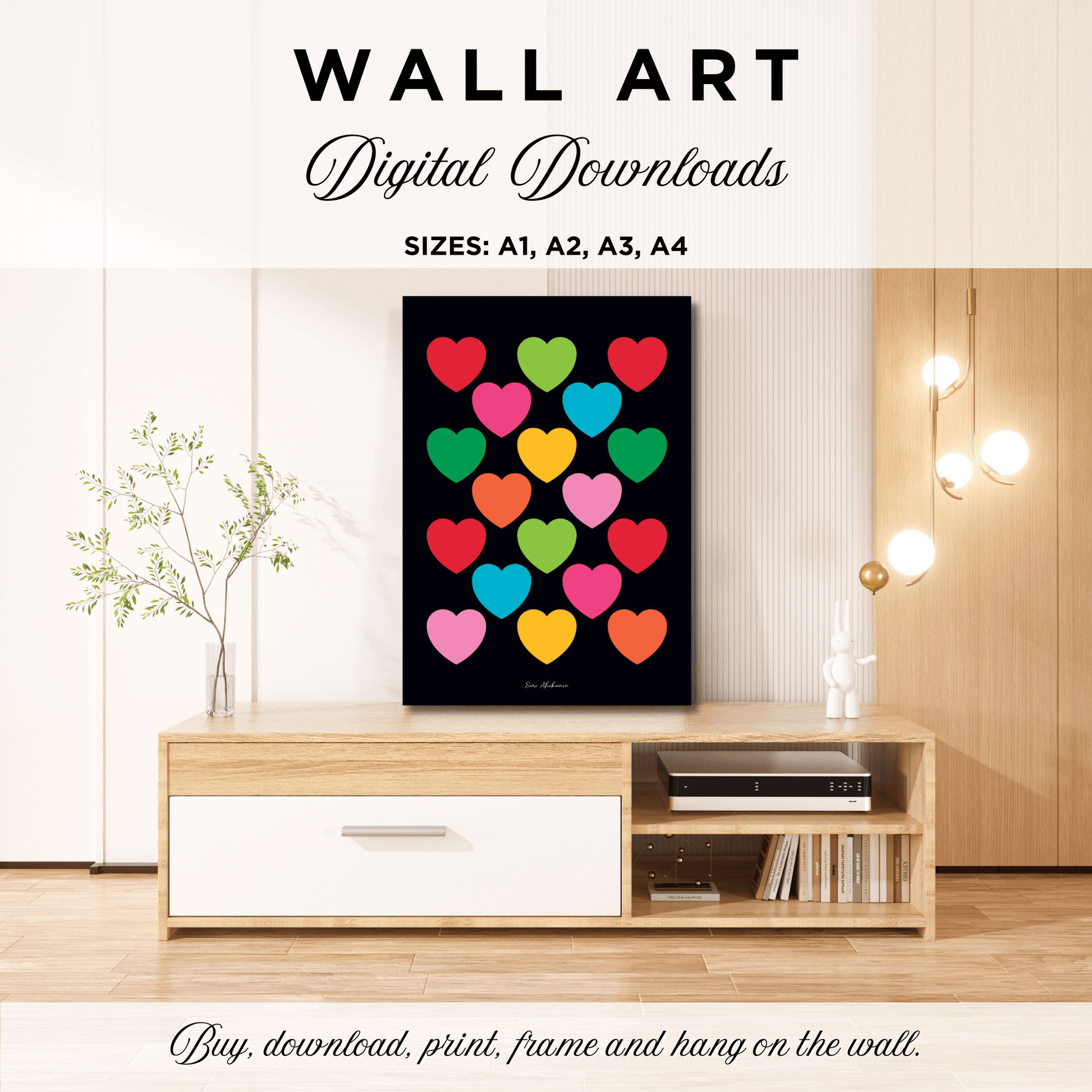 DIGITAL WALL ART - ELLIE LOVE mixblack