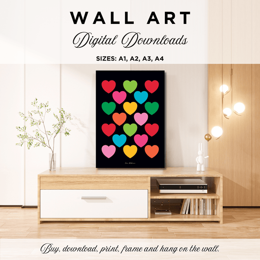 DIGITAL WALL ART - ELLIE LOVE mixblack | SHALMIAK