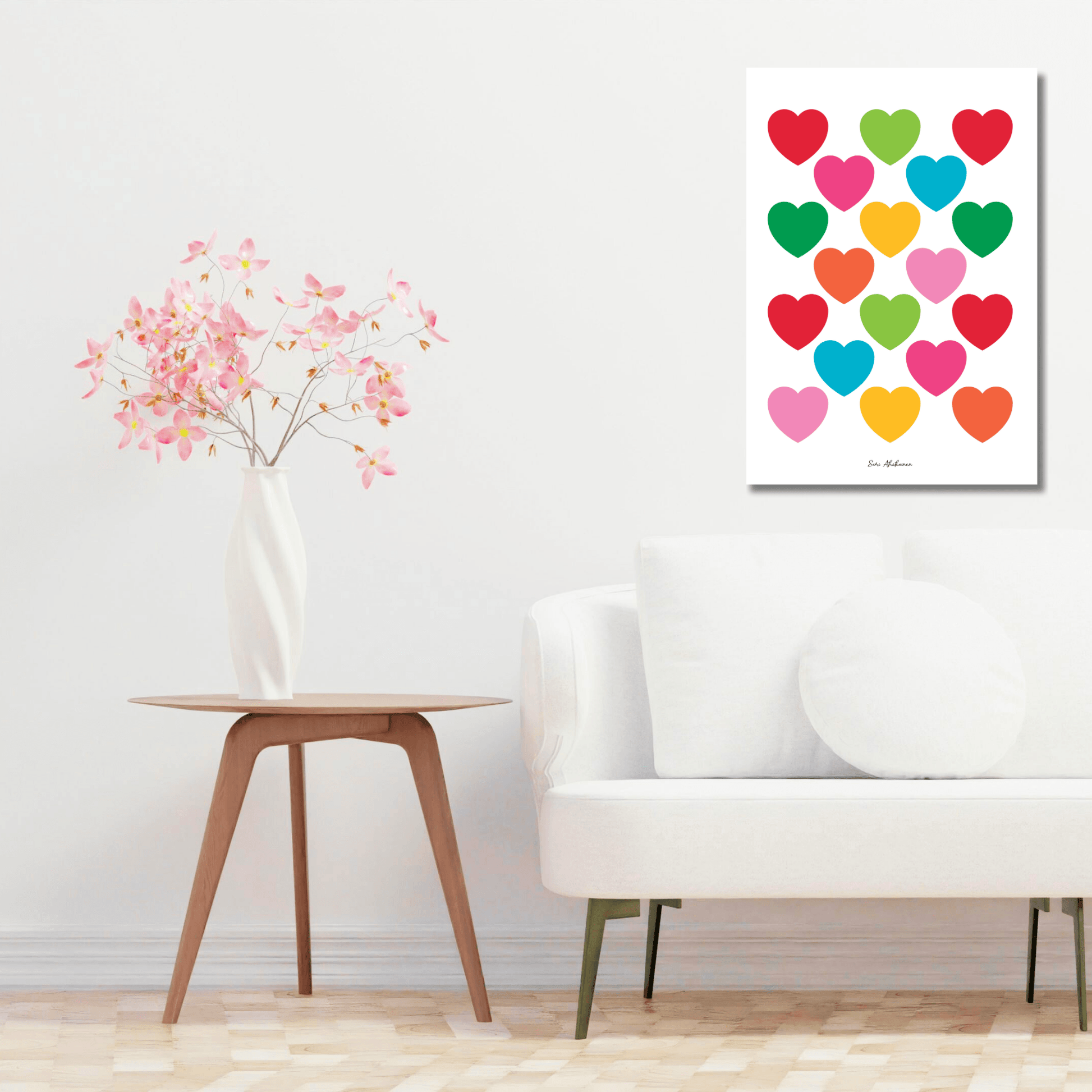 DIGITAL WALL ART - ELLIE LOVE mixwhite