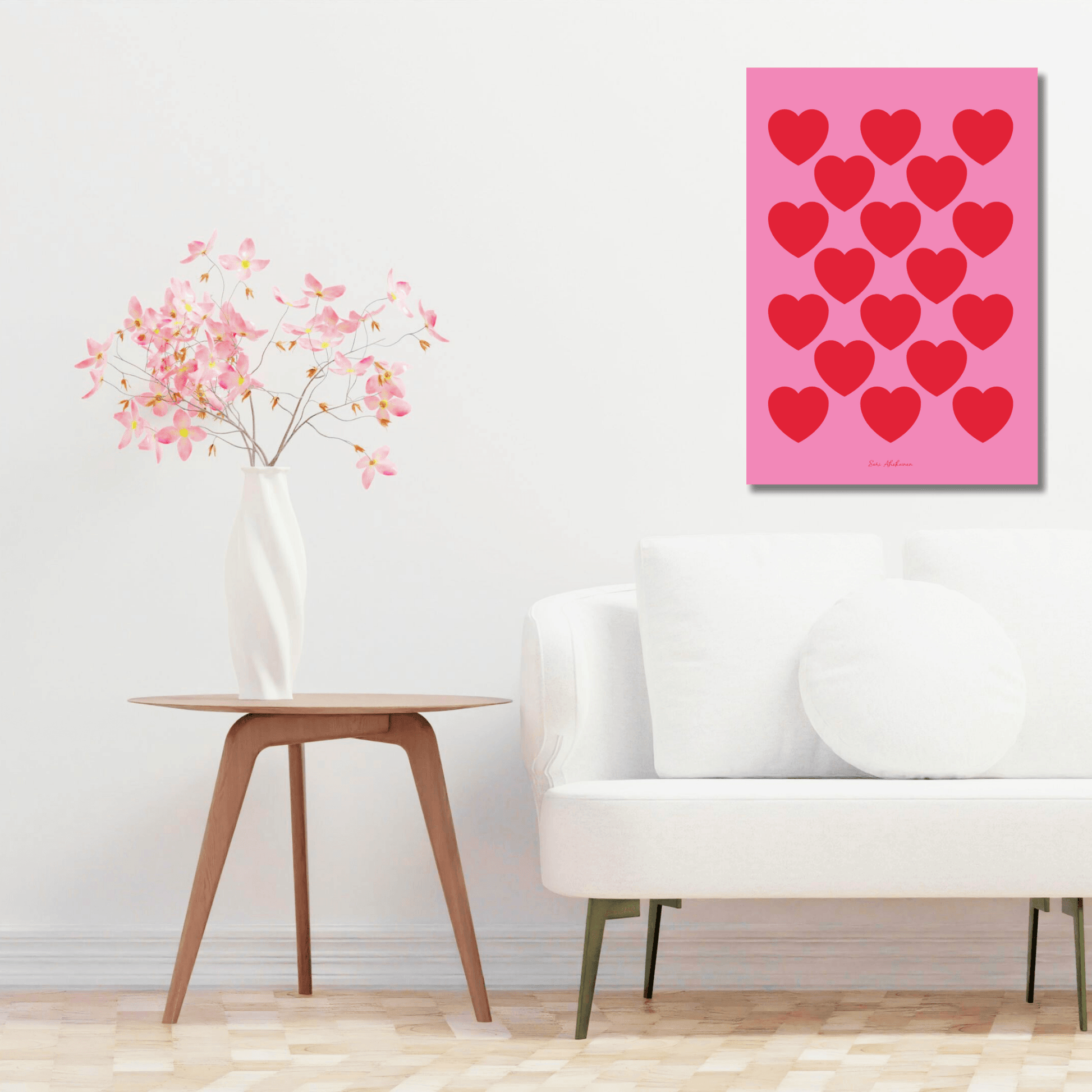 DIGITAL WALL ART - ELLIE LOVE red | SHALMIAK