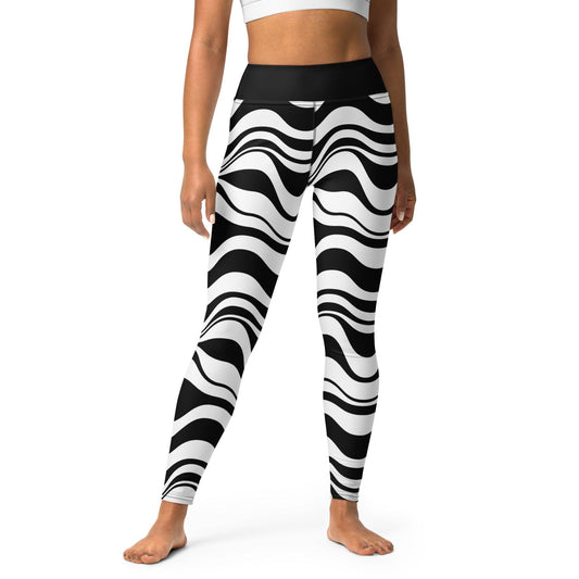 ENERGY WAVES black -2- Yoga Leggings | SHALMIAK