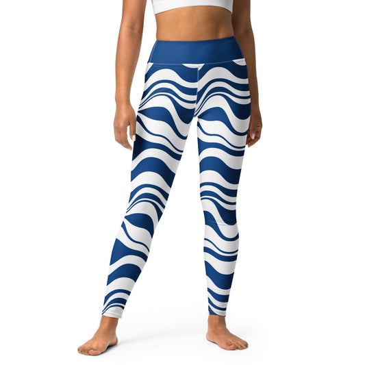 ENERGY WAVES blue -2- Yoga Leggings | SHALMIAK