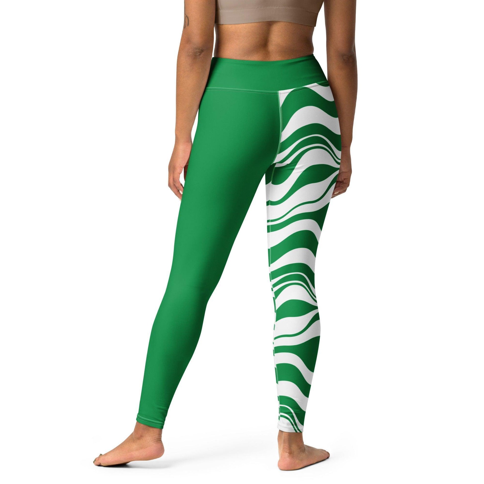 ENERGY WAVES green - Yoga Leggings | SHALMIAK