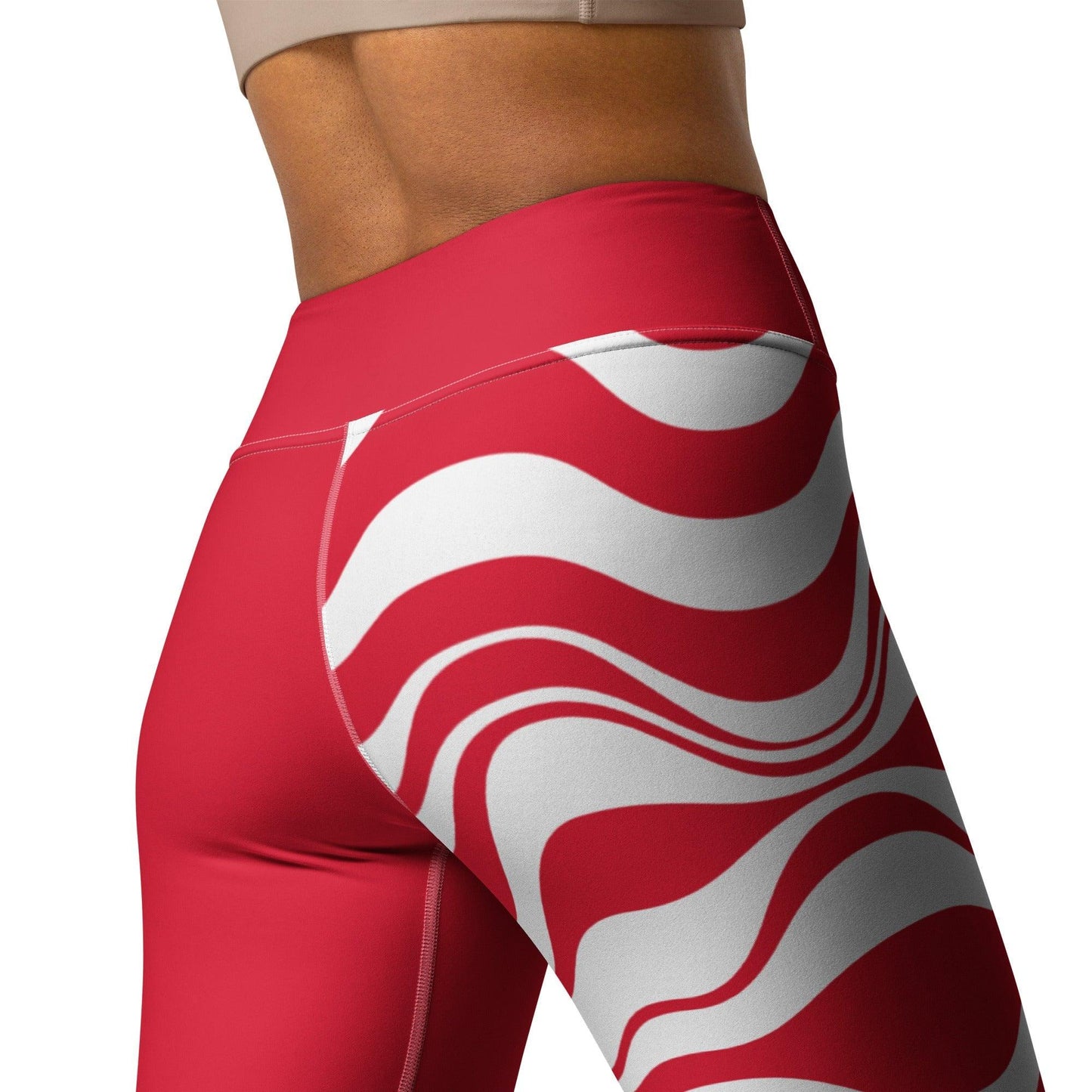 ENERGY WAVES red - Yoga Leggings | SHALMIAK