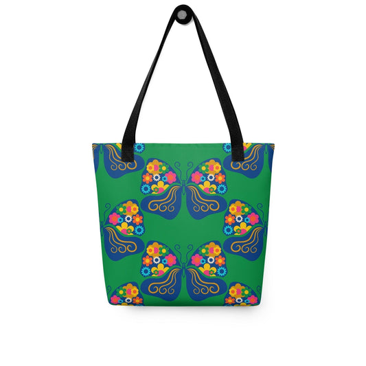 FAB FLOVERYFLY green - Tote Bag | SHALMIAK