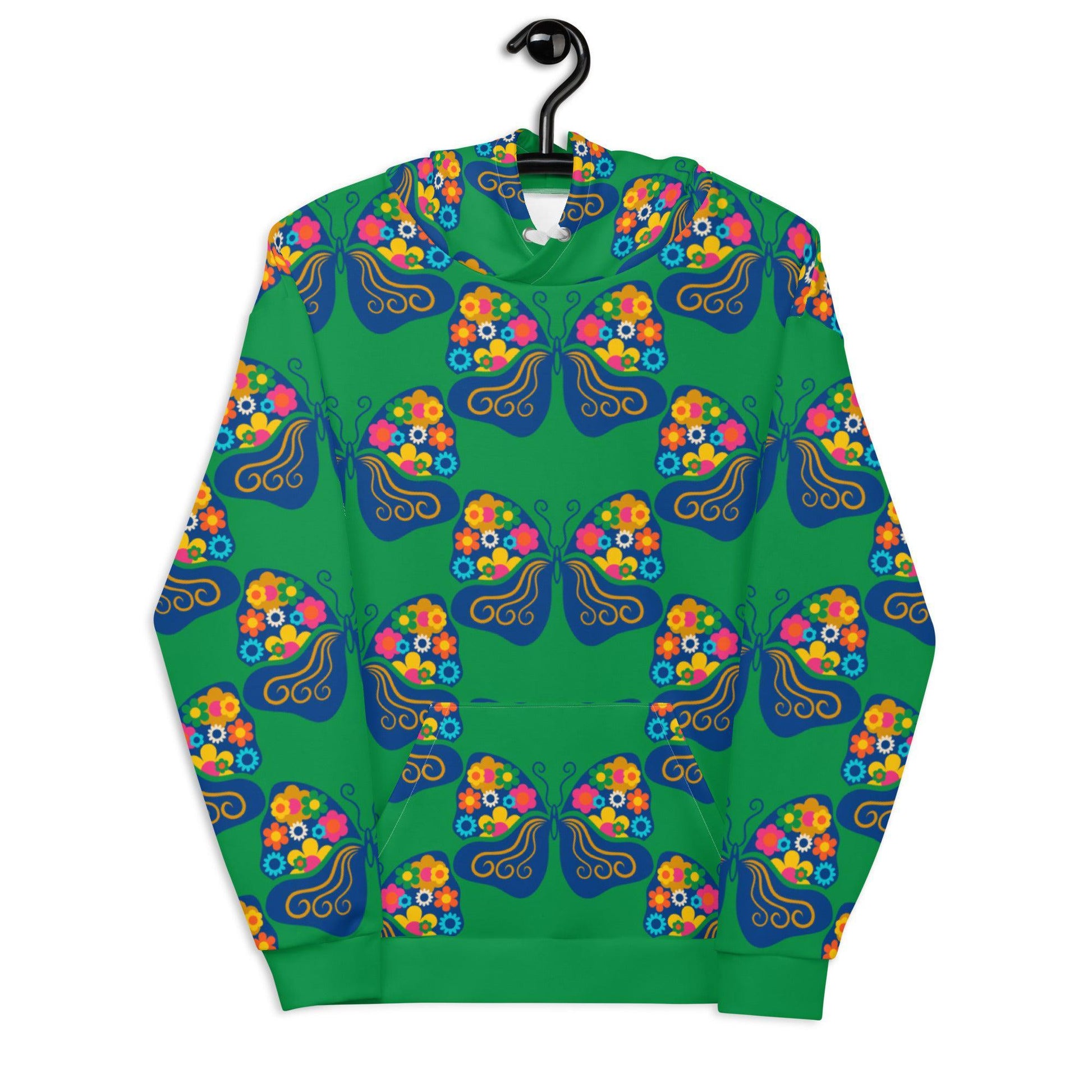 FAB FLOVERYFLY green - Hoodie | SHALMIAK