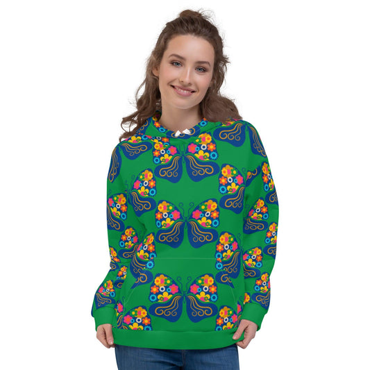 FAB FLOVERYFLY green - Hoodie | SHALMIAK