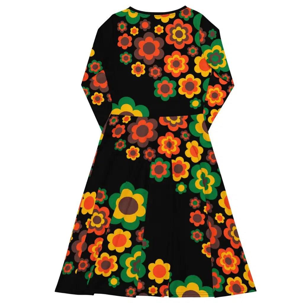 FLORA FOREVER retro - Midi Dress With Pockets | SHALMIAK