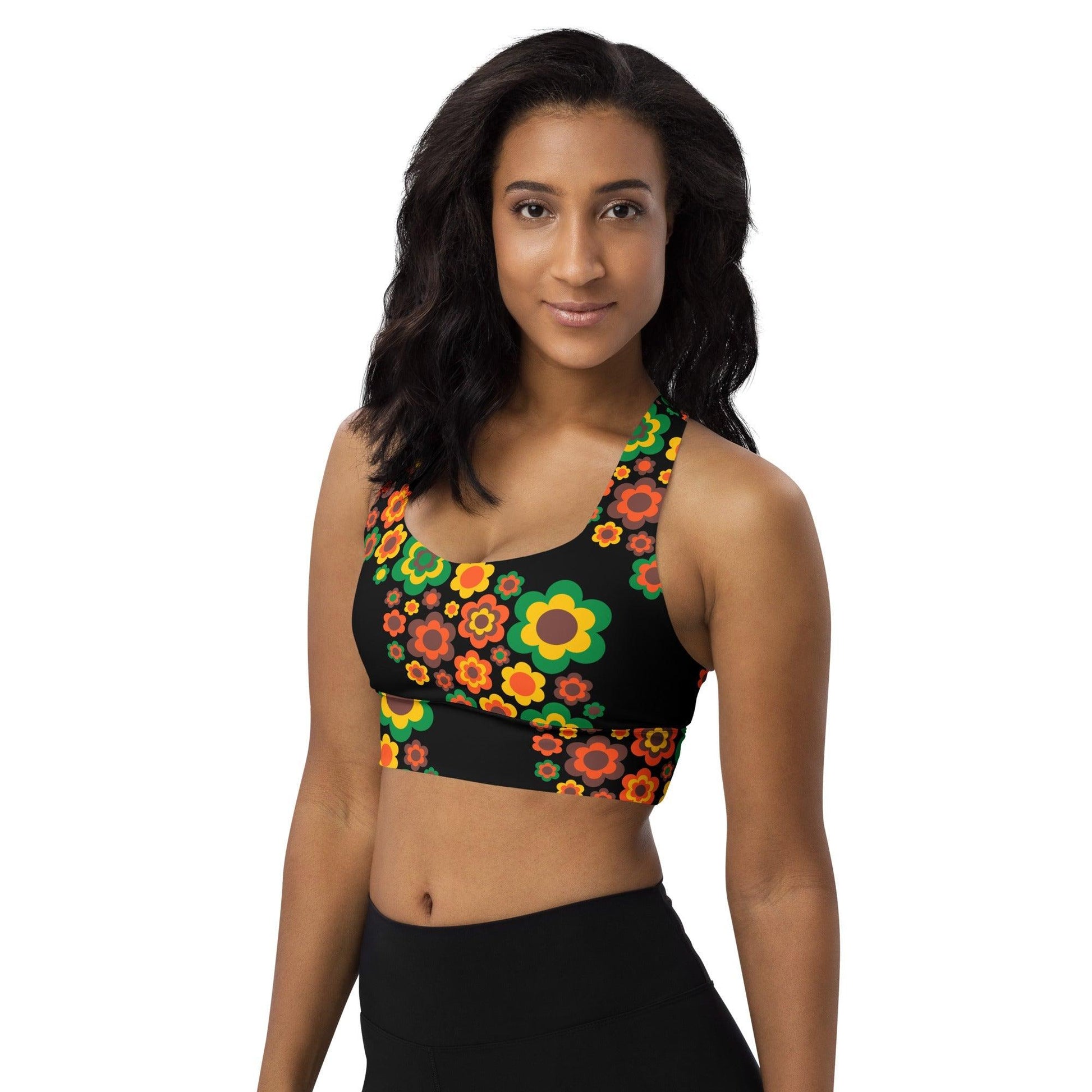 Sports Bra - FLORA FOREVER retro | SHALMIAK