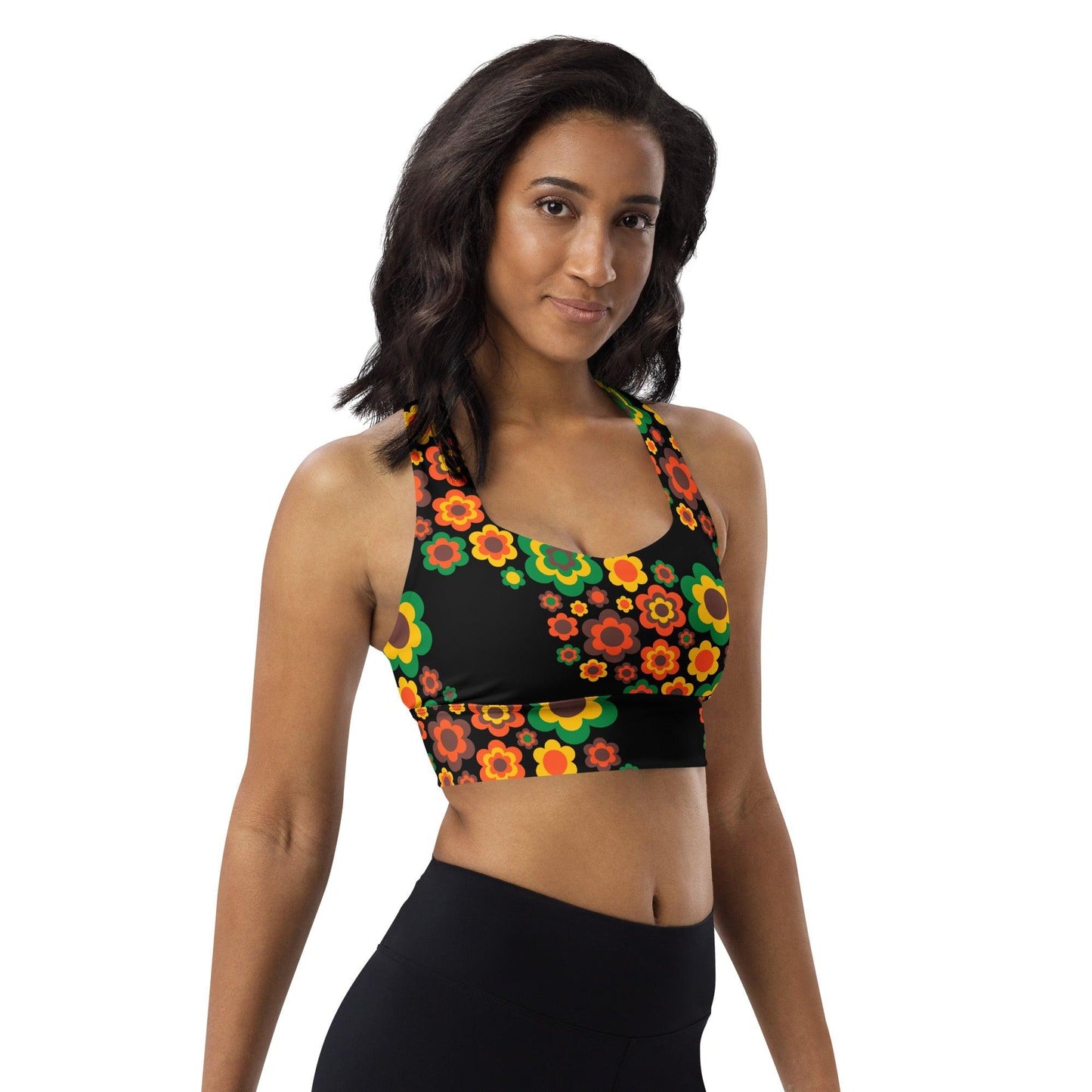 Sports Bra - FLORA FOREVER retro | SHALMIAK