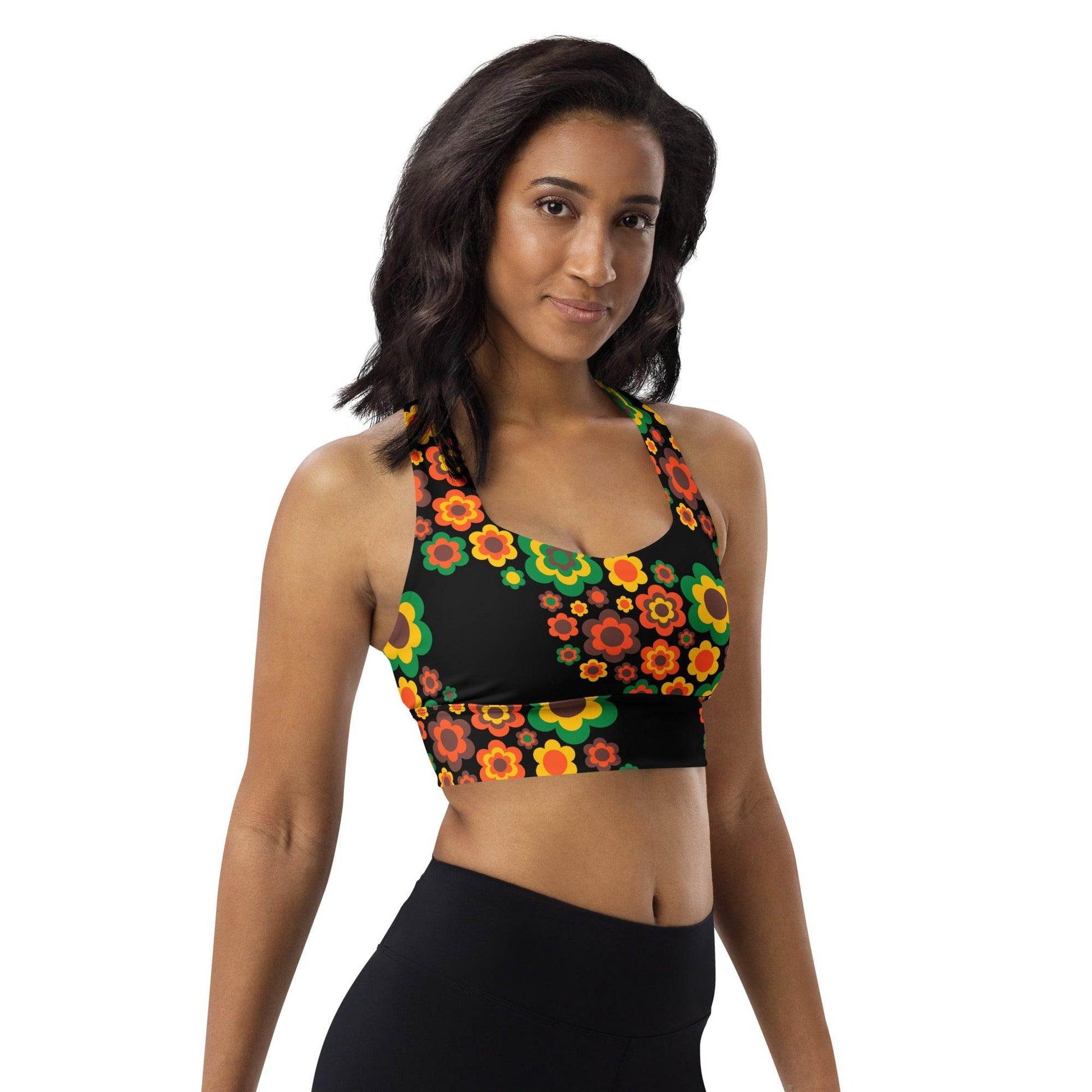 Sports Bra - FLORA FOREVER retro | SHALMIAK