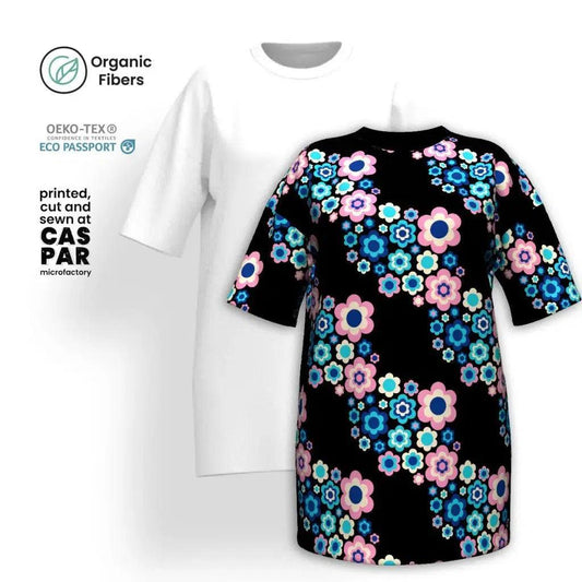FLORA FOREVER sweet - Organic Cotton T-Shirt Dress | SHALMIAK