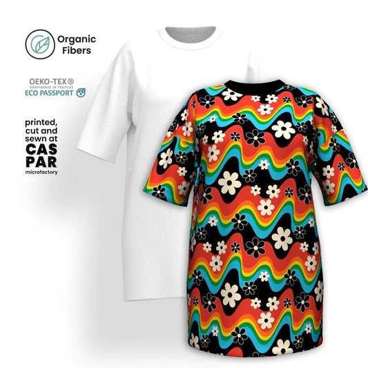 FLORA RAVE - Organic Cotton T-Shirt Dress | SHALMIAK