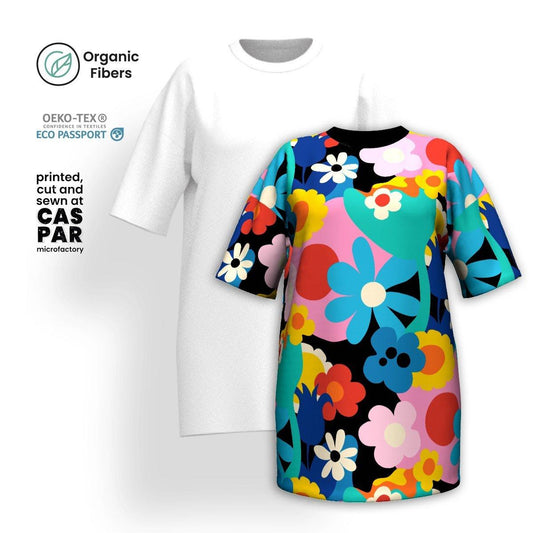 FLORALEI - Organic Cotton T-Shirt Dress | SHALMIAK