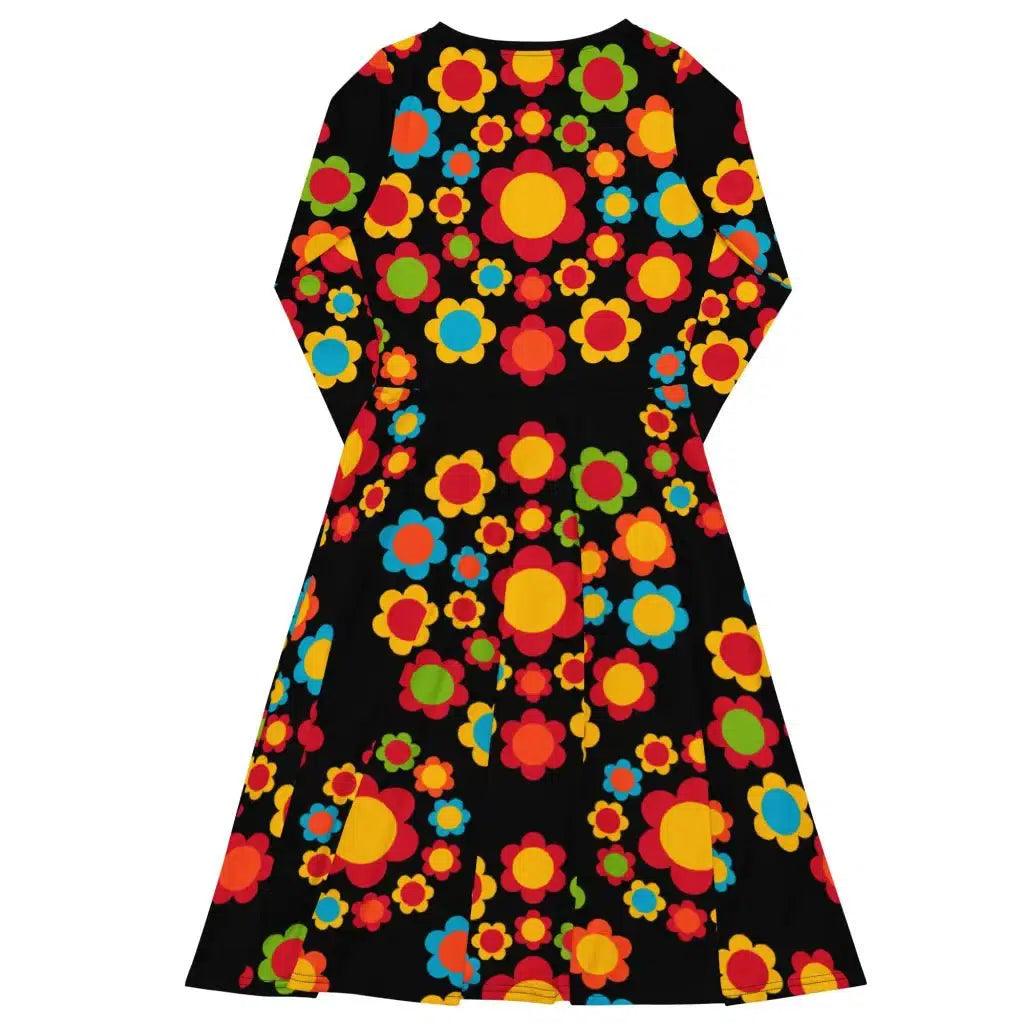 FLOWERSHOP color - Midi Dress With Pockets | SHALMIAK