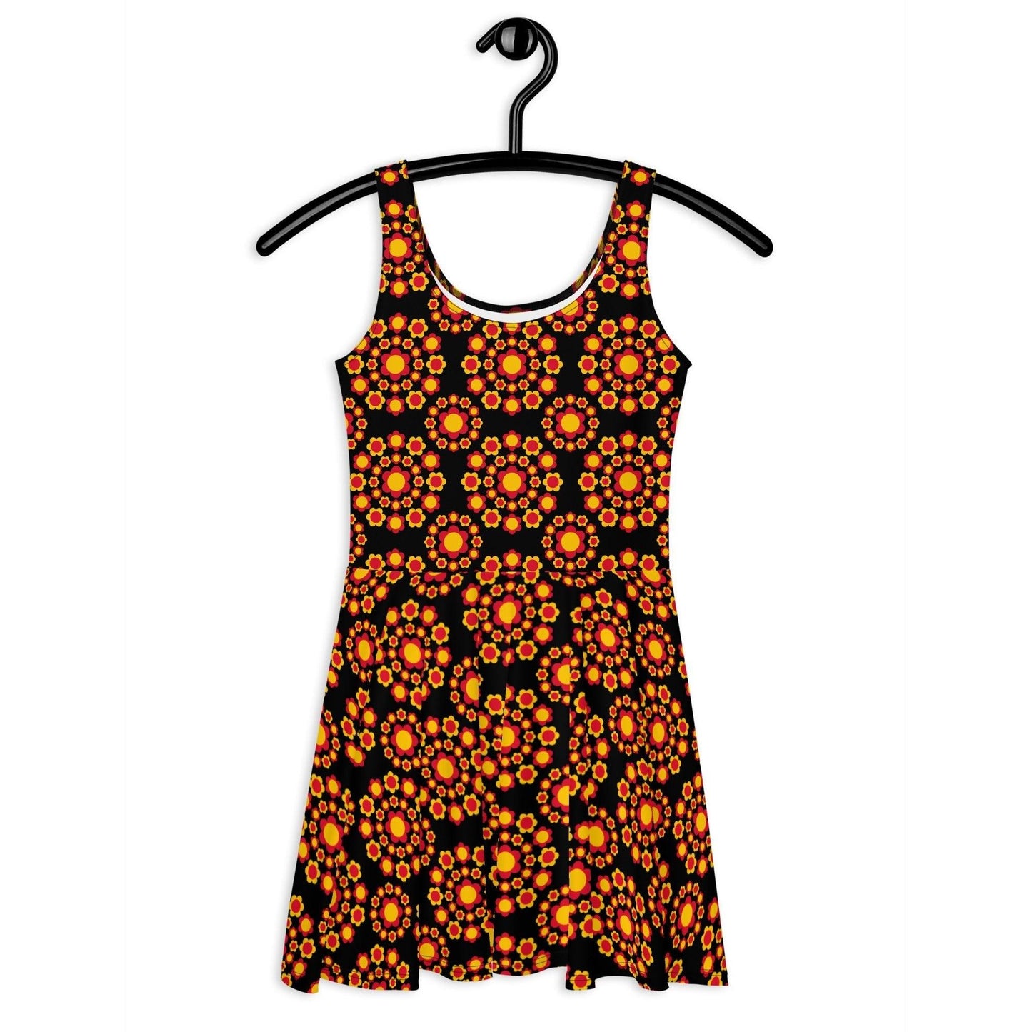FLOWERSHOP red yellow - Skater Dress | SHALMIAK