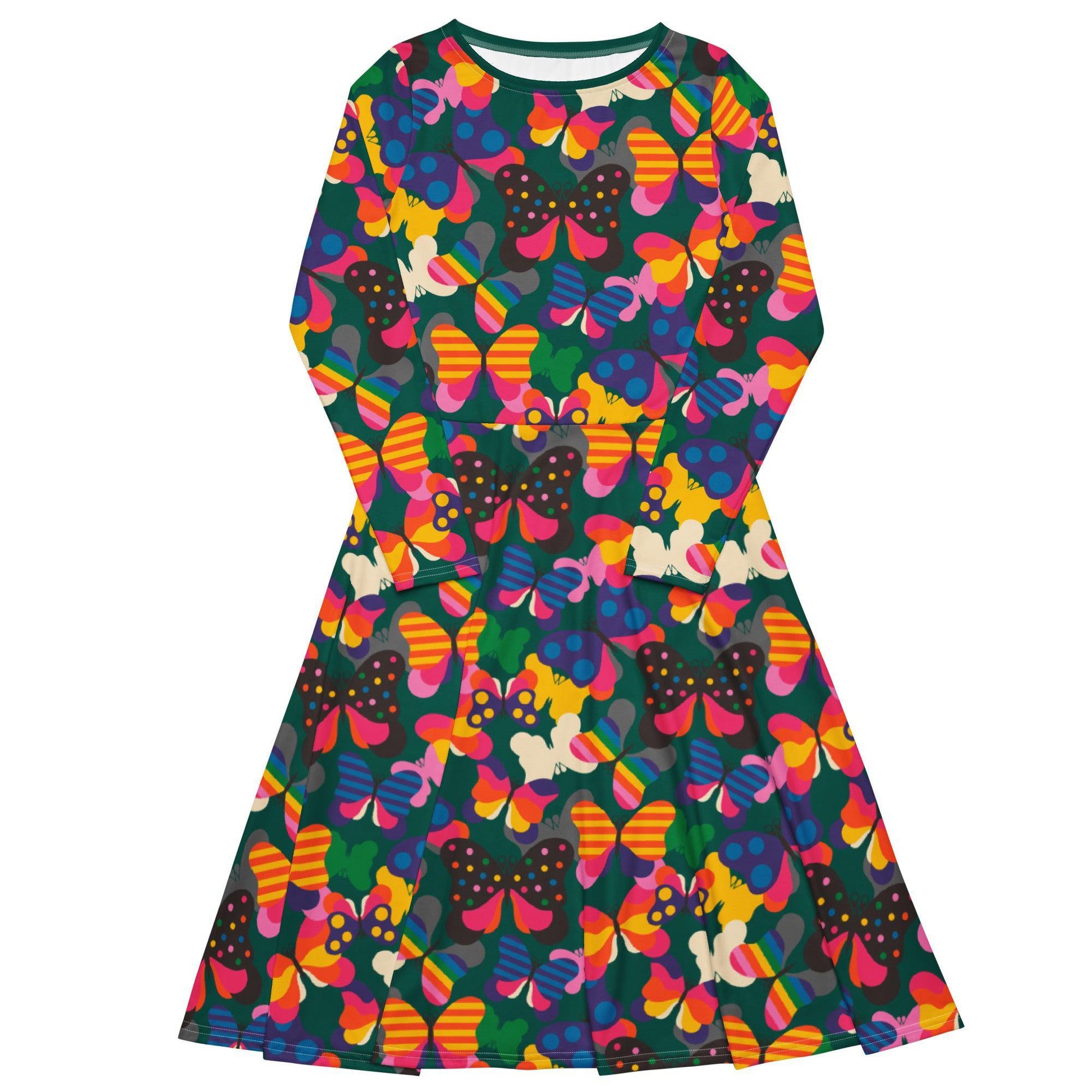 FLYRAVE green - Midi Dress With Pockets | SHALMIAK