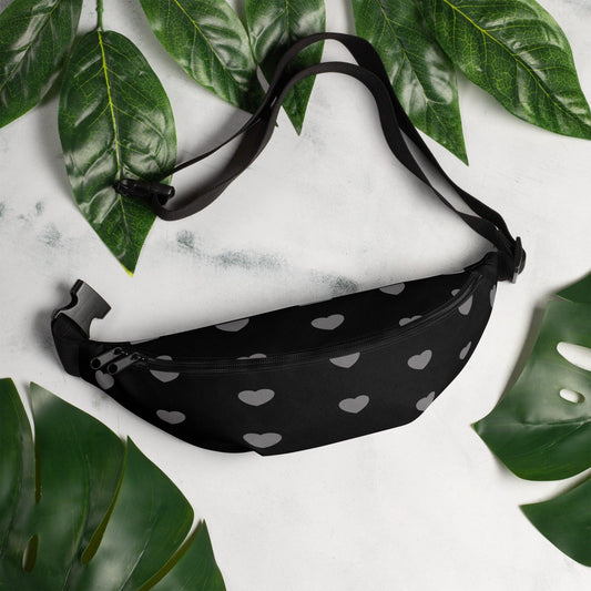 Fanny Pack - HERTTAHOUND HEARTS grey | SHALMIAK