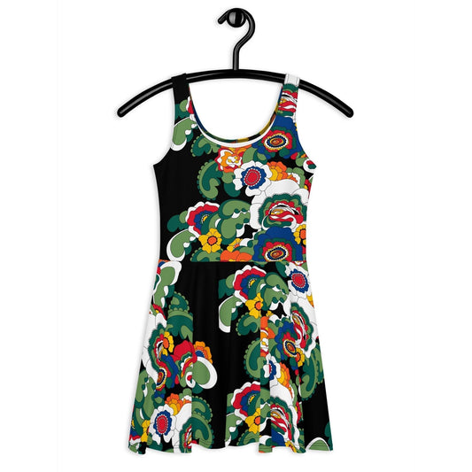 GROOVY KURBITS black - Skater Dress | SHALMIAK