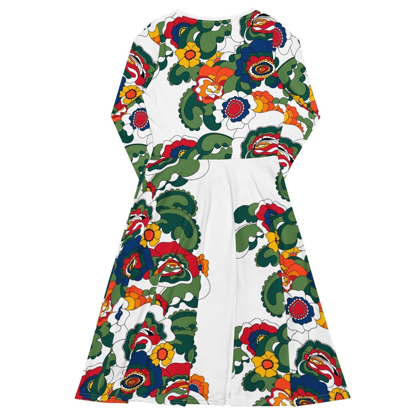 GROOVY KURBITS white - Midi Dress With Pockets | SHALMIAK