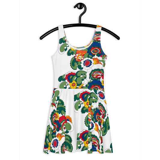 GROOVY KURBITS white - Skater Dress | SHALMIAK