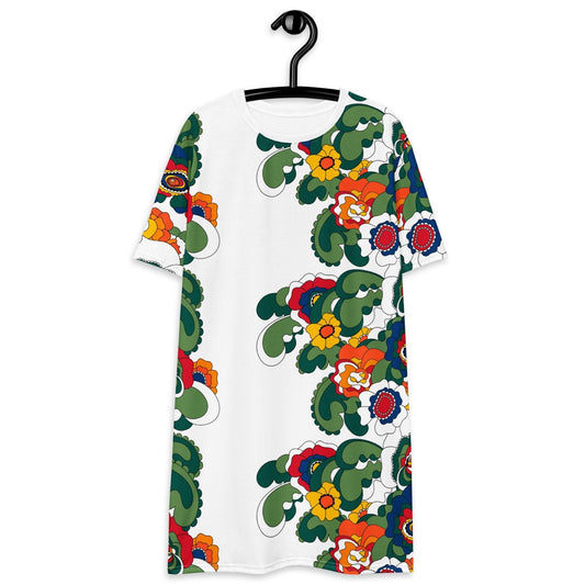 GROOVY KURBITS white - T-Shirt Dress | SHALMIAK