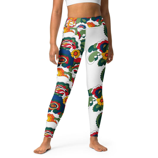 GROOVY KURBITS white - Yoga Leggings | SHALMIAK