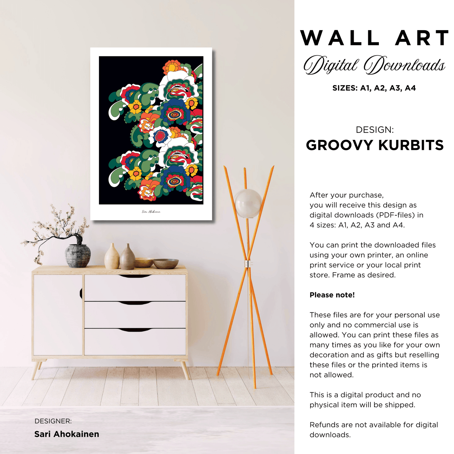 DIGITAL WALL ART - GROOVY KURBITS