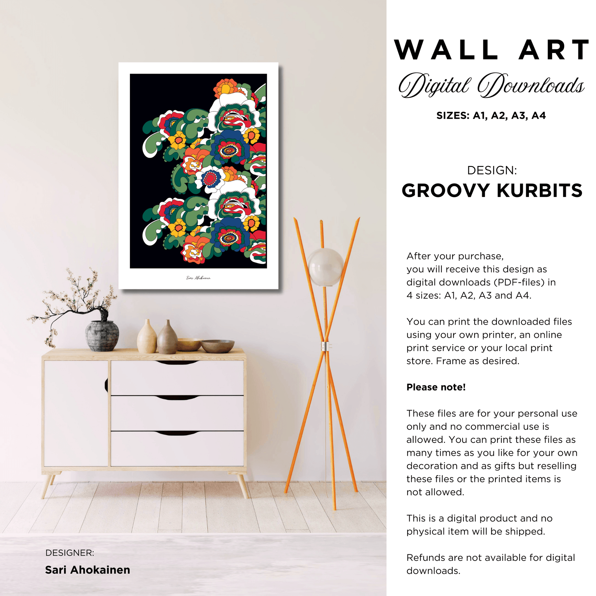 DIGITAL WALL ART - GROOVY KURBITS
