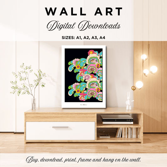DIGITAL WALL ART - GROOVY KURBITS pastel | SHALMIAK