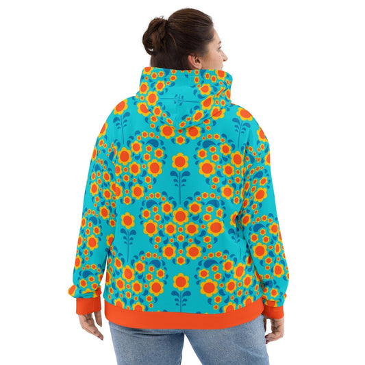 HEARTBEAT orange blue - Hoodie