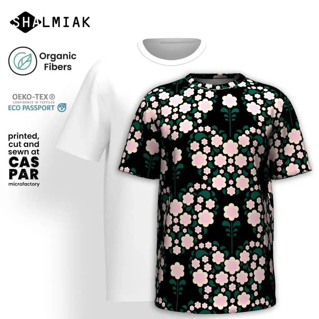 HEARTBEAT pink black - Organic Cotton T-Shirt | SHALMIAK