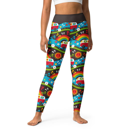 HIPPIE DAY rainbow -2- Yoga Leggings | SHALMIAK