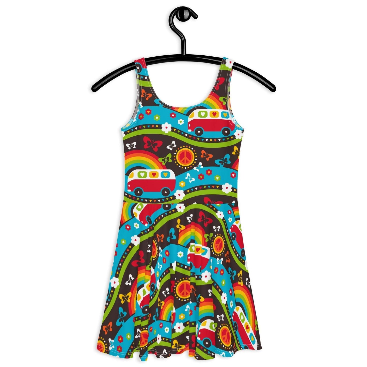 HIPPIE DAY rainbow - Skater Dress | SHALMIAK