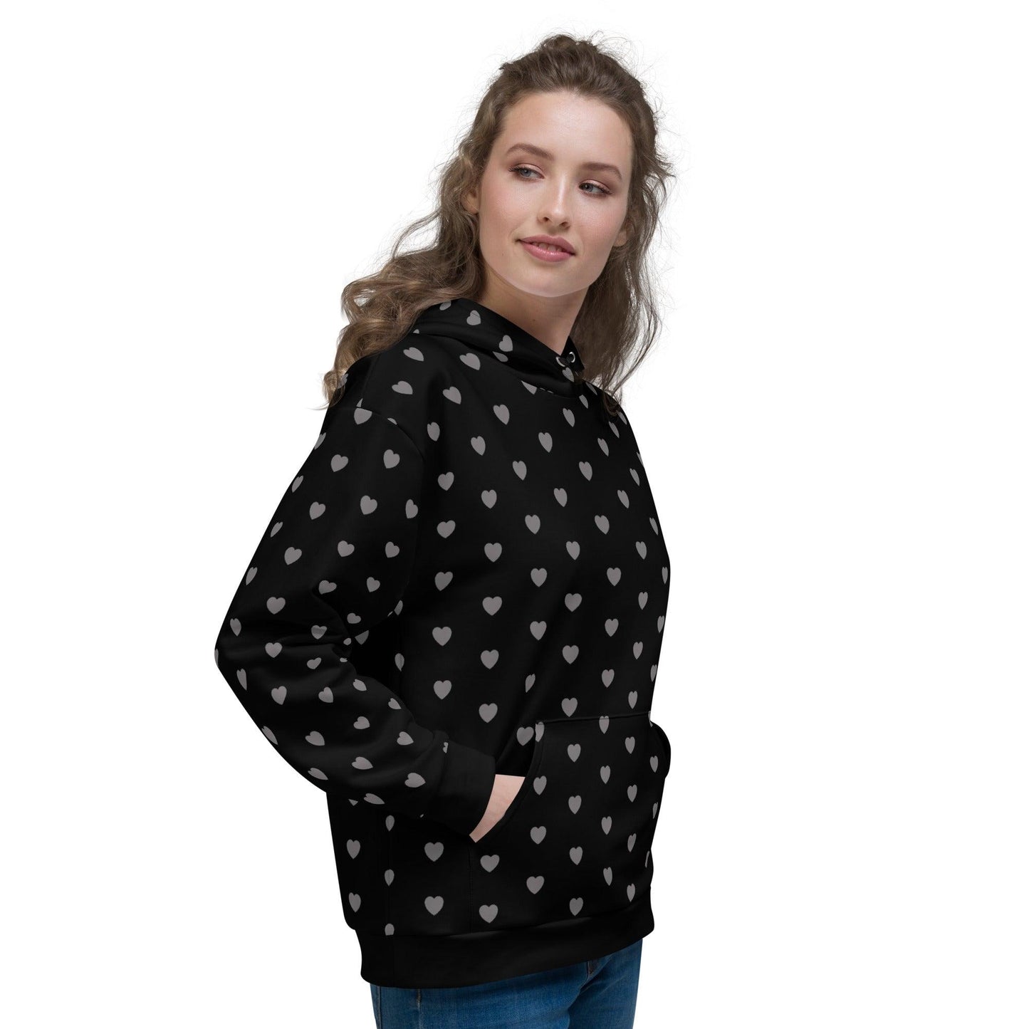 HOODIE - HERTTAHOUND HEARTS grey | SHALMIAK