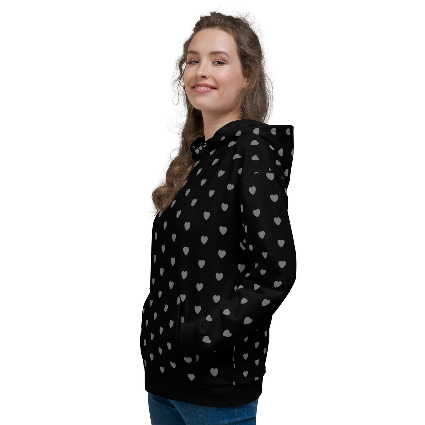 HOODIE - HERTTAHOUND HEARTS grey | SHALMIAK