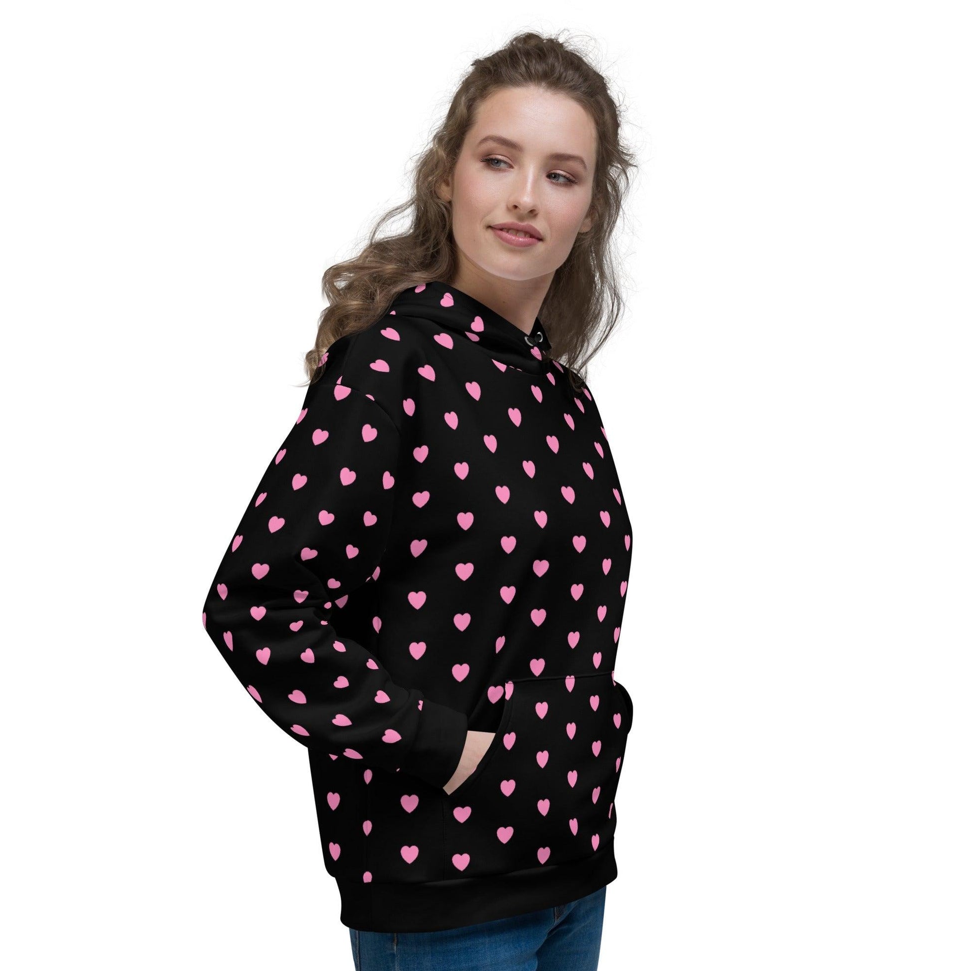 HOODIE - HERTTAHOUND HEARTS pink | SHALMIAK