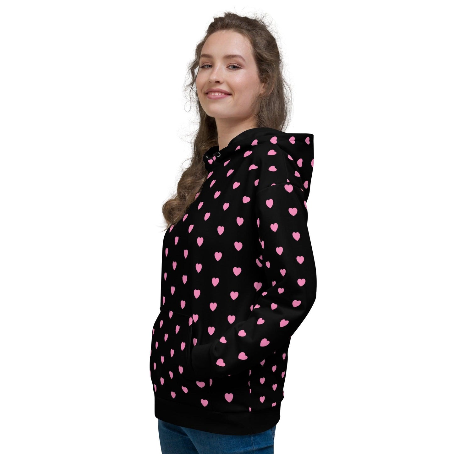 HOODIE - HERTTAHOUND HEARTS pink | SHALMIAK