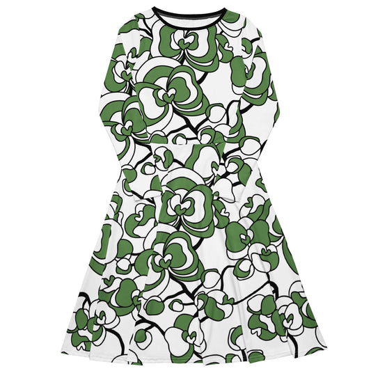 JUBILEE simply green - Midi Dress With Pockets | SHALMIAK