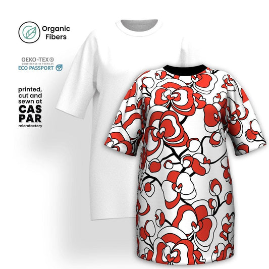 JUBILEE simply red - Organic Cotton T-Shirt Dress | SHALMIAK