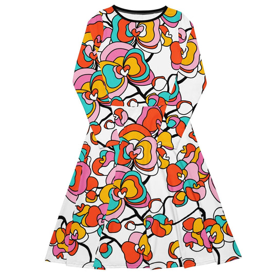 JUBILEE white - Midi Dress With Pockets | SHALMIAK